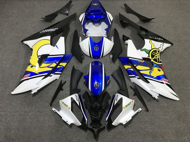 Weiß & Blau Custom 2008-2016 R6 Motorrad Verkleidung