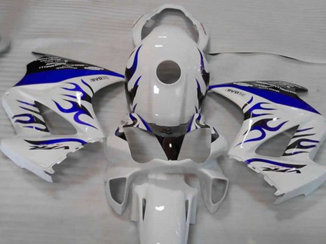 Weiß Blau Flamme 2002-2012 VFR800 Motorrad Verkleidung