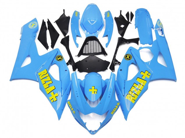 Weiß Blau Mit Gelb Rizla 2005-2006 GSXR 1000 Motorrad Verkleidung