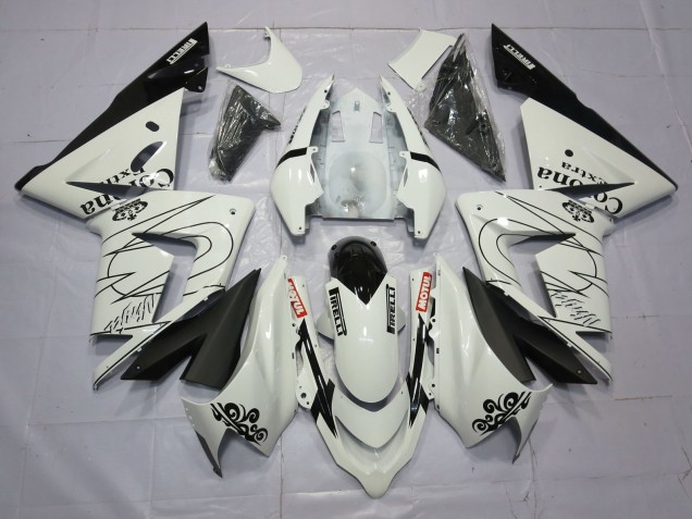 Weiß Corona 2004-2005 ZX10R Motorrad Verkleidung