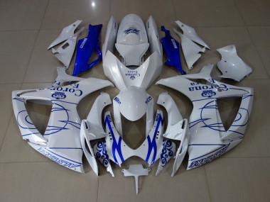 Weiß Corona 2006-2007 GSXR 600-750 Motorrad Verkleidung