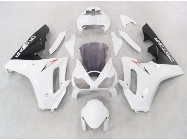 Weiß Mit Schwarzen Unterteilen 2006-2008 Daytona 675 Motorrad Verkleidung