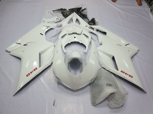 Weiß Perlmutt 2007-2014 Ducati 848 1098 1198 Motorrad Verkleidung