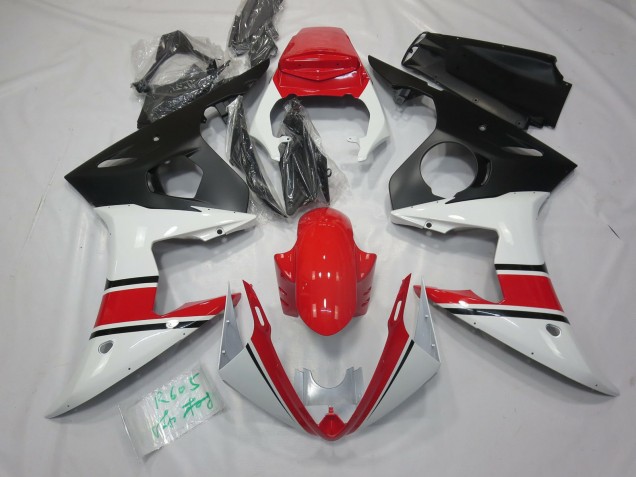 Weiß Rot & Schwarz 2005 R6 Motorrad Verkleidung