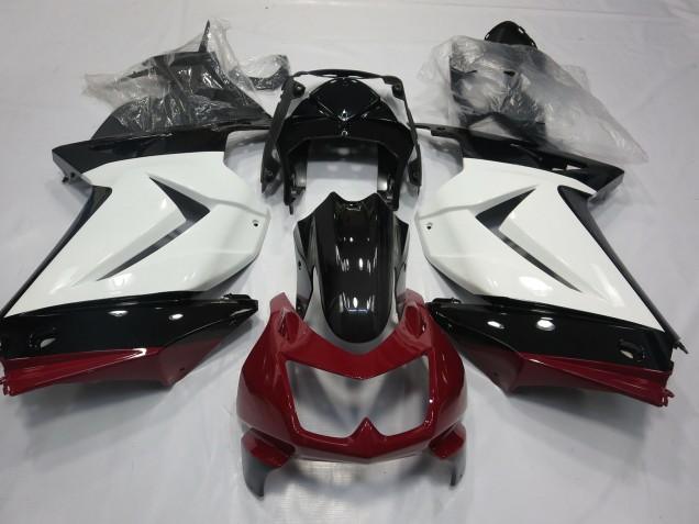 Weiß Rot & Schwarz 2008-2012 Ninja 250 Motorrad Verkleidung Weiß Rot & Schwarz 2008-2012 Ninja 250 Motorrad Verkleidung