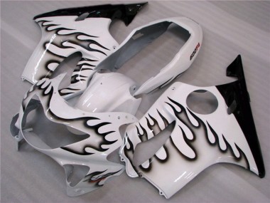 Weiß & Schwarz Flamme 1999-2000 CBR600 F4 Motorrad Verkleidung