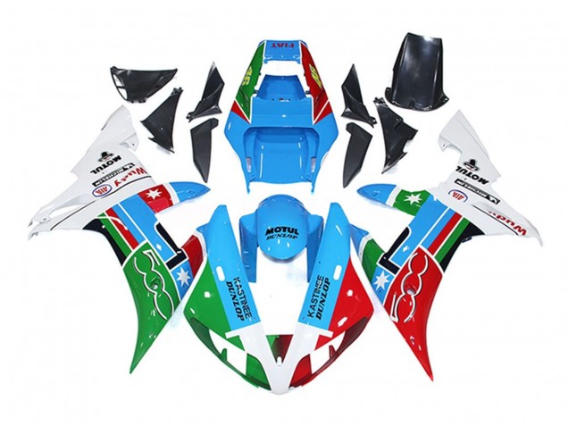 500 Hellblau 2002-2003 R1 Motorrad Verkleidung