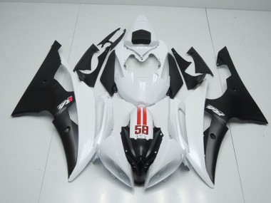 58 Sic Weiß & Schwarz 2008-2016 R6 Motorrad Verkleidung