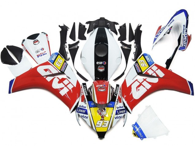 93 Nummer Weiß & Rot 2008-2011 CBR1000RR Motorrad Verkleidung