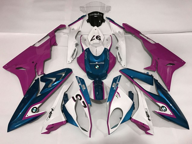Alien Blau & Weiß 2009-2014 S1000RR Motorrad Verkleidung
