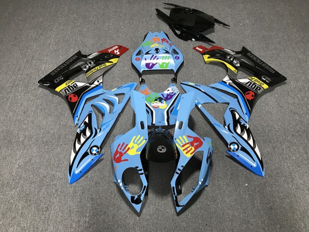Alien Blau & Weiß 2009-2014 S1000RR Motorrad Verkleidung