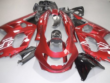 Aufkleber In Glänzendem Rot & Weiß 1998-2007 YZF600 Motorrad Verkleidung