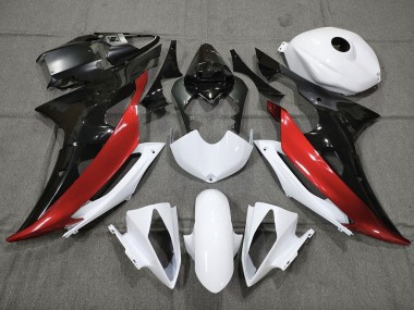 Benutzerdefiniert Rot Schwarz & Weiß 2008-2016 R6 Motorrad Verkleidung