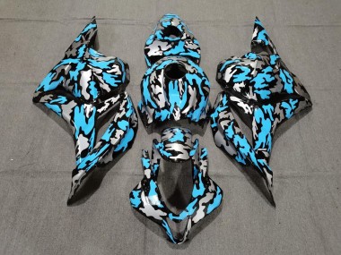 Benutzerdefiniertes Blau / Silber Tarnung 2009-2012 CBR600RR Motorrad Verkleidung