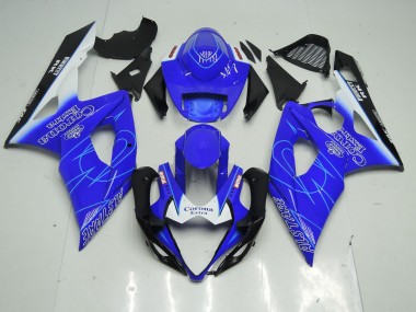 Blau & Weiß Corona 2005-2006 GSXR 1000 Motorrad Verkleidung