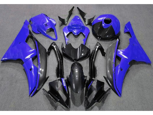 Blau Glänzend & Kohlefaser 2008-2016 R6 Motorrad Verkleidung