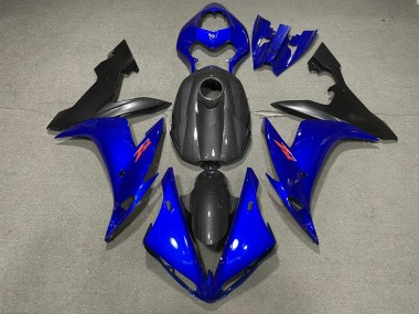 Blau Glänzend & Kohlefaser Stil 2004-2006 R1 Motorrad Verkleidung