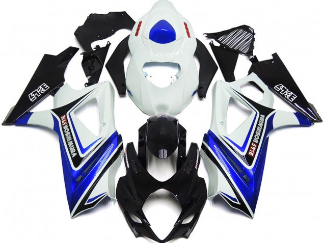 Blau Glänzend Mit Weiß & Schwarz OEM-Stil 2007-2008 GSXR 1000 Motorrad Verkleidung