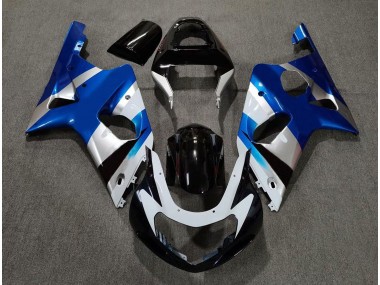 Blau Glänzend & Silber OEM 2000-2002 GSXR 1000 Motorrad Verkleidung