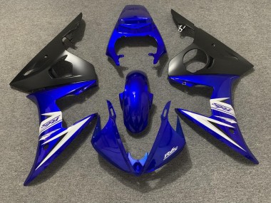 Blauweiß & Matt Schwarz 2003-2004 R6 Motorrad Verkleidung