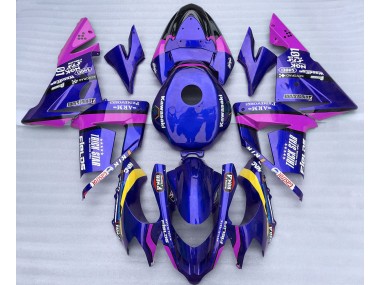 Blau & Pink Trickstar 2004-2005 ZX10R Motorrad Verkleidung