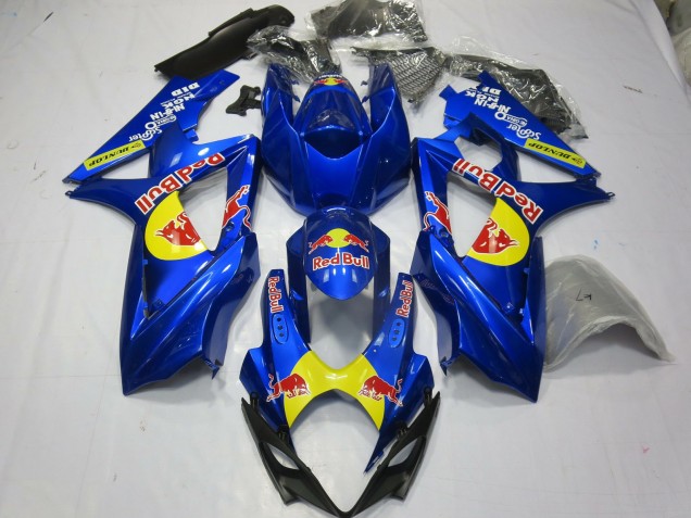 Blau Rot Bull 2007-2008 GSXR 1000 Motorrad Verkleidung