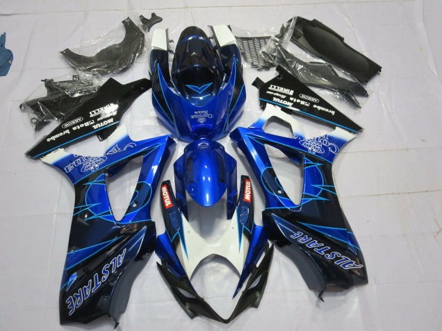 Blau & Schwarz Corona 2007-2008 GSXR 1000 Motorrad Verkleidung