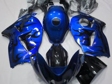 Blau & Schwarz Flamme 1997-2007 GSXR 1300 Motorrad Verkleidung