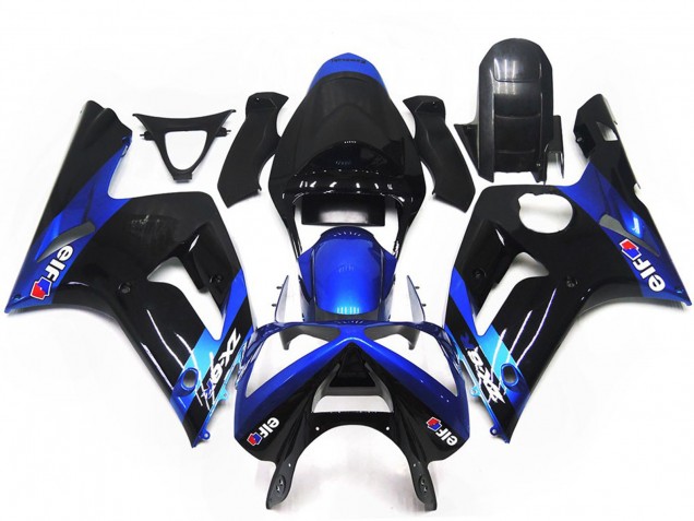 Blau & Schwarz Glänzend Elf 2003-2004 ZX6R Motorrad Verkleidung