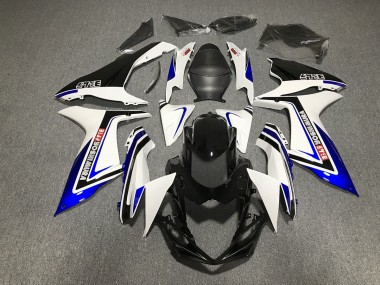 Blau Schwarz & Weiß Schrift 2011-2024 GSXR 600-750 Motorrad Verkleidung