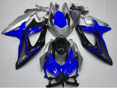 Blau & Silber 2008-2010 GSXR 600-750 Motorrad Verkleidung