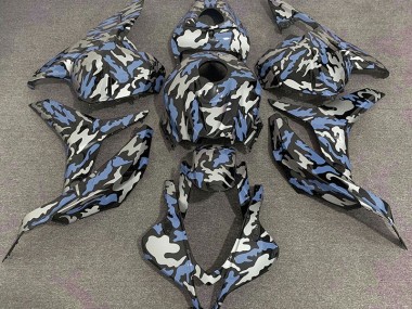 Blau & Silber Camo 2009-2012 CBR600RR Motorrad Verkleidung