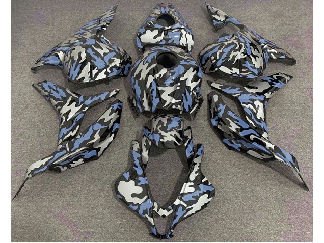 Blau & Silber Camo 2009-2012 CBR600RR Motorrad Verkleidung