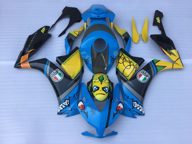 Blaue Haizähne 2012-2016 CBR1000RR Motorrad Verkleidung