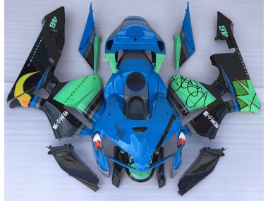 Blauer Hai & Grün 2005-2006 CBR600RR Motorrad Verkleidung