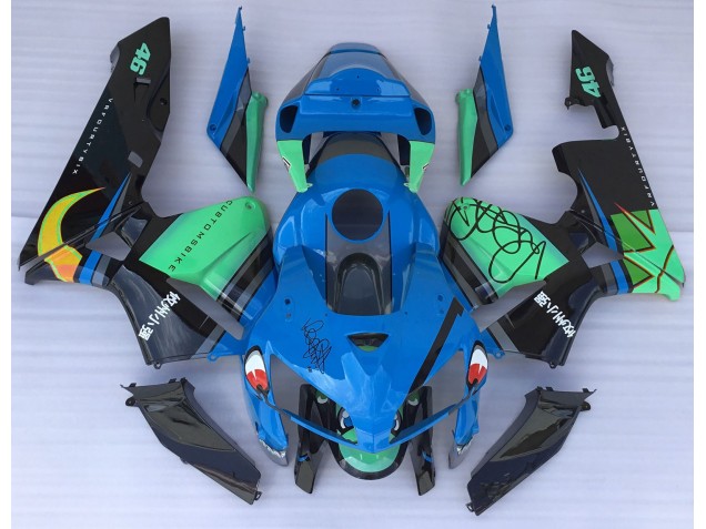 Blauer Hai & Grün 2005-2006 CBR600RR Motorrad Verkleidung