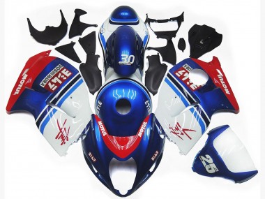 Blaues & Weißes Custom-Logo Motul 1997-2007 GSXR 1300 Motorrad Verkleidung
