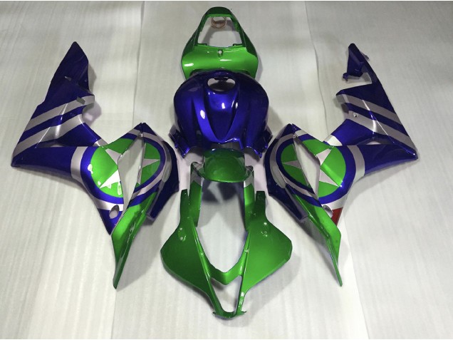 Blaugrün Captain America 2007-2008 CBR600RR Motorrad Verkleidung Blaugrün Captain America 2007-2008 CBR600RR Motorrad Verkleidung
