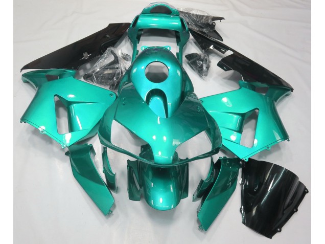 Blaugrün Schlicht 2003-2004 CBR600RR Motorrad Verkleidung