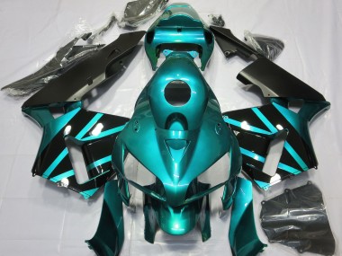 Blaugrünes & Glänzendes Schwarzes Design 2005-2006 CBR600RR Motorrad Verkleidung