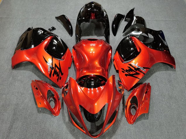 Candy Orange & Glänzend Schwarz 2008-2020 GSXR 1300 Motorrad Verkleidung