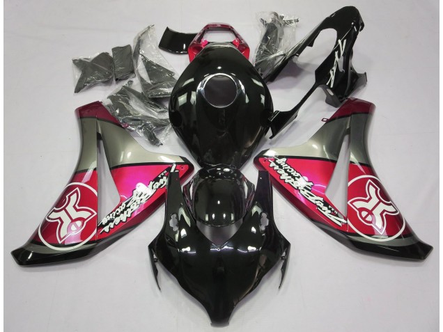 Candy Red Auf Schwarz Custom 2008-2011 CBR1000RR Motorrad Verkleidung