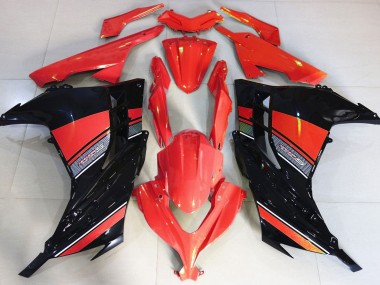 Candy Red & Schwarz 2013-2018 Ninja 300 Motorrad Verkleidung