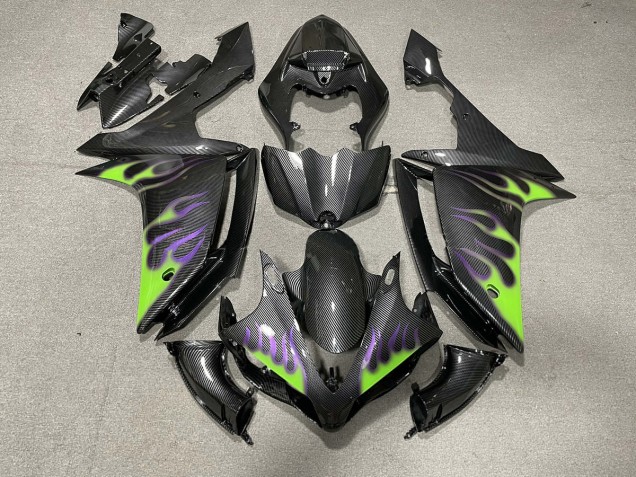 Carbonfaser-Stil Mit Flammen 2007-2008 R1 Motorrad Verkleidung