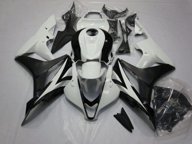 Clean Schwarz & Weiß 2007-2008 CBR600RR Motorrad Verkleidung