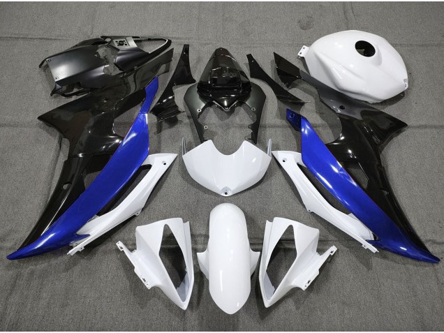 Custom Blau Schwarz & Weiß 2008-2016 R6 Motorrad Verkleidung
