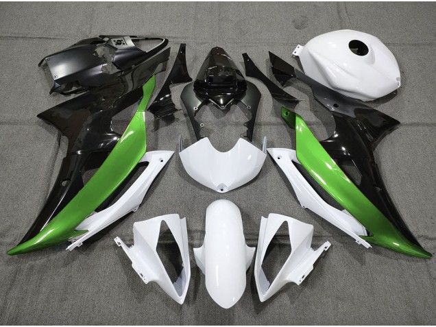 Custom Grün Schwarz & Weiß 2008-2016 R6 Motorrad Verkleidung