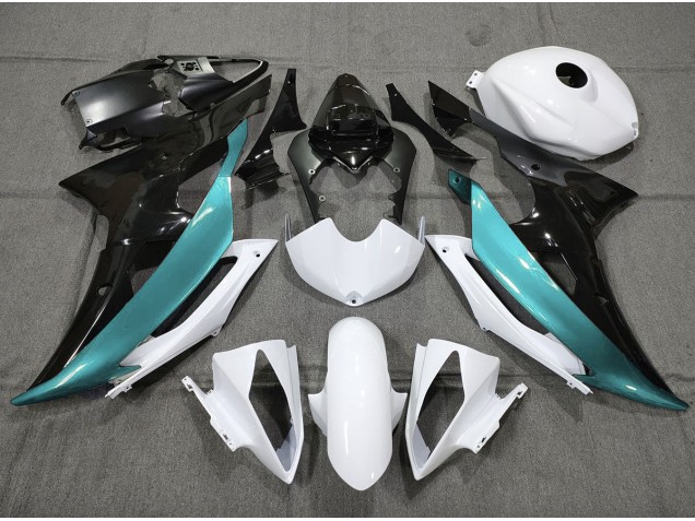 Custom Hellblau Schwarz & Weiß 2008-2016 R6 Motorrad Verkleidung