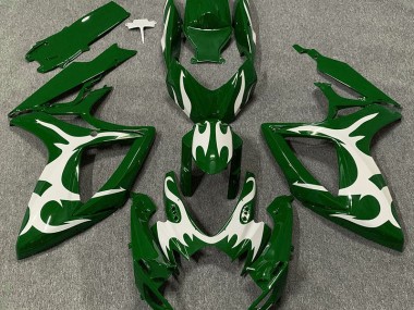 Dunkelgrün & Weiß 2006-2007 GSXR 600-750 Motorrad Verkleidung