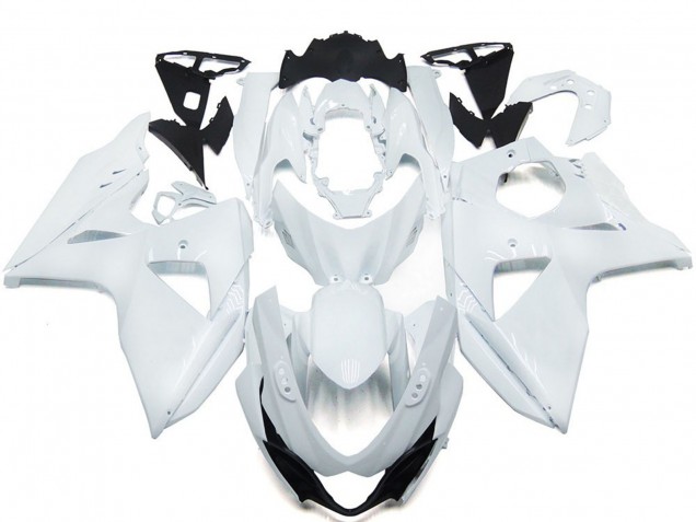 Einfarbig Glänzend Weiß 2009-2016 GSXR 1000 Motorrad Verkleidung